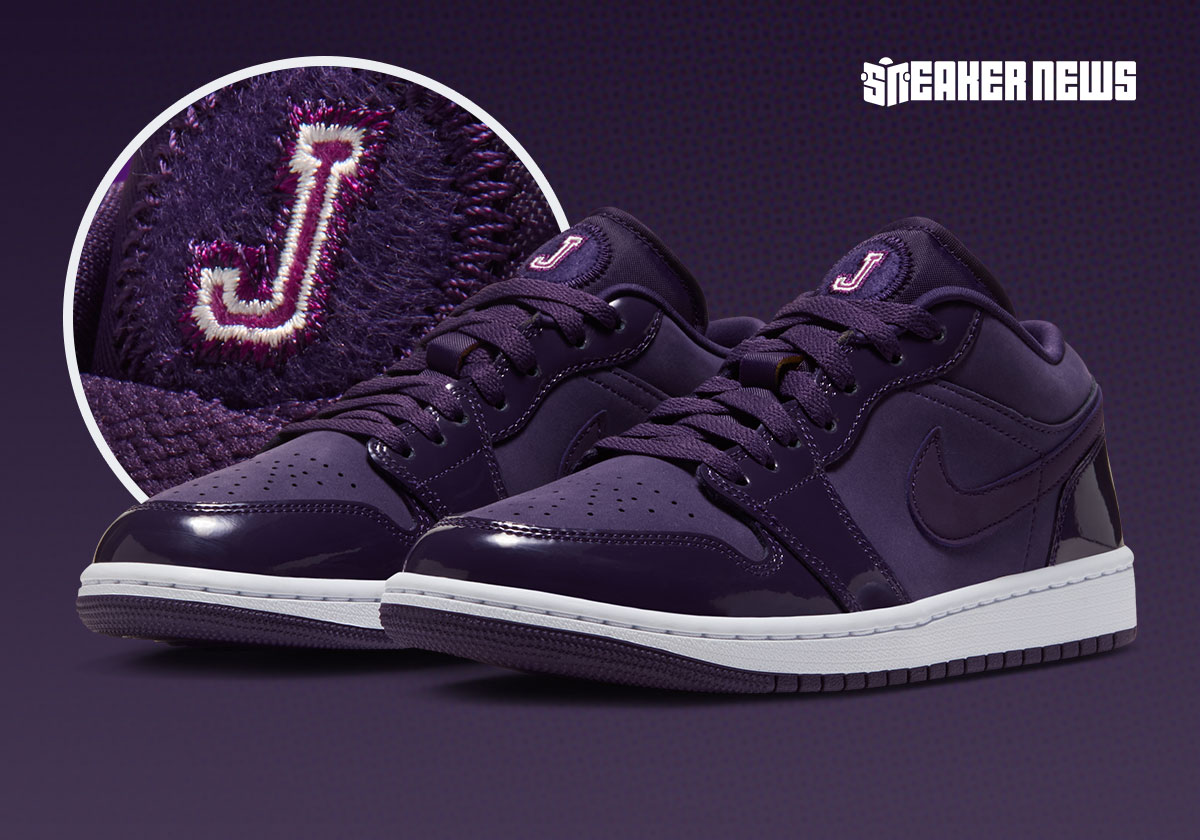 The Air Jordan 1 Low Grabs “Grand Purple” Patent Leather