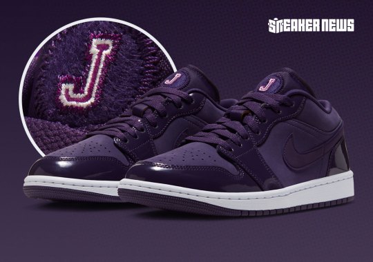 The Air Jordan 1 Low Grabs "Grand Purple" Patent Leather