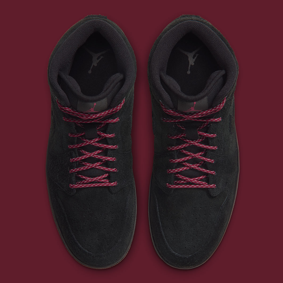 Air Jordan 1 Mid Black Gum Medium Brown Team Red Iq5491 001 5