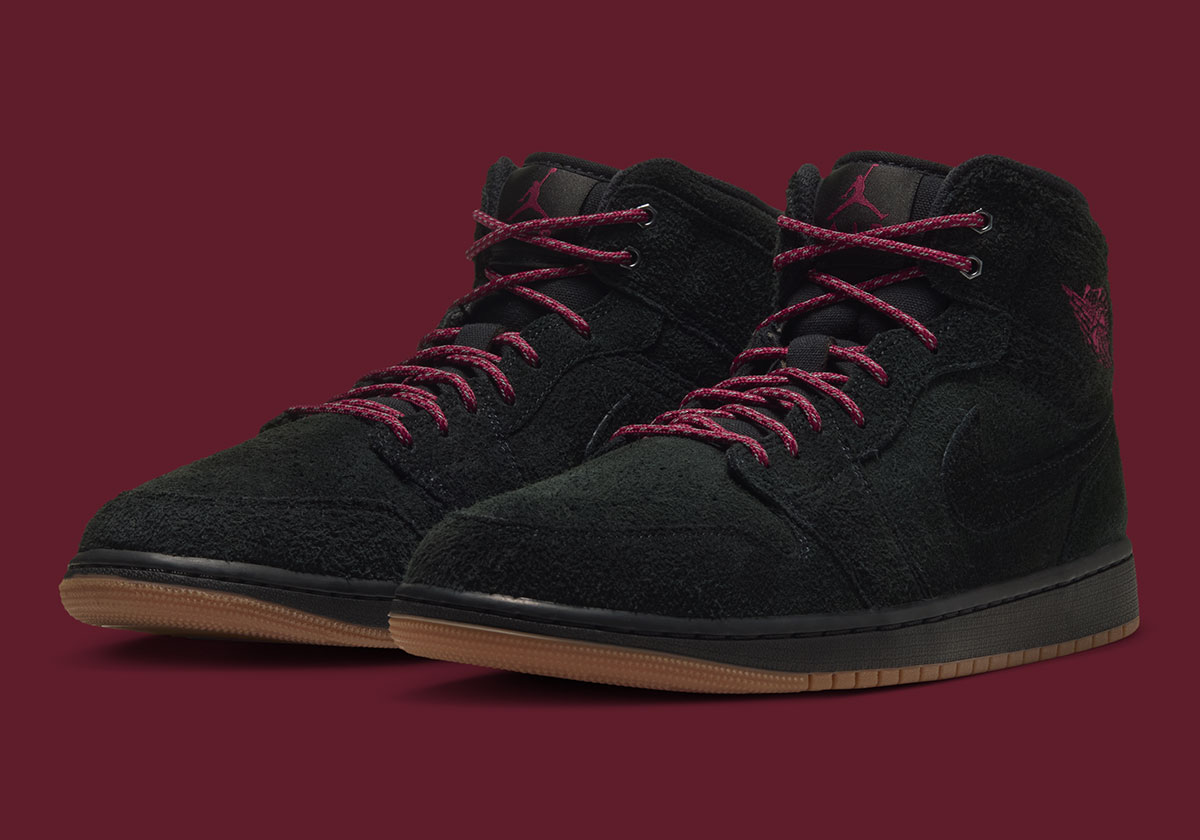 Air Jordan 1 Mid Black Gum Medium Brown Team Red Iq5491 001 6