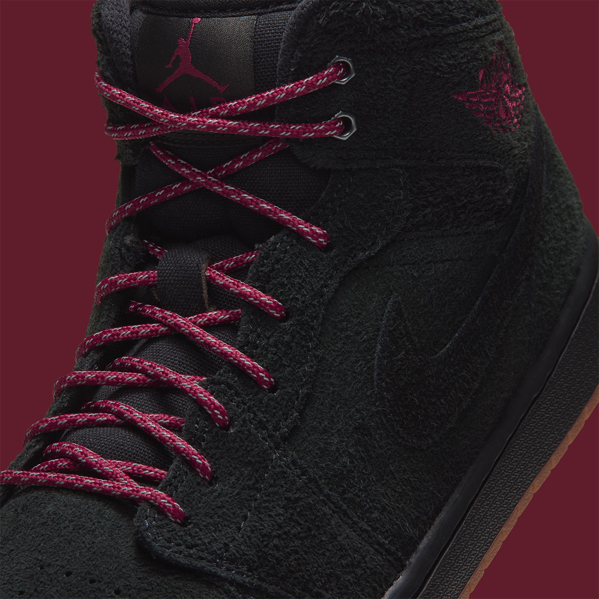 Air Jordan 1 Mid Black Gum Medium Brown Team Red Iq5491 001 8