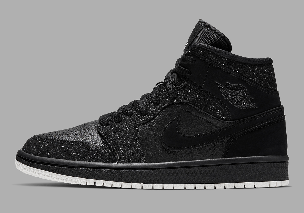 Air Jordan 1 Mid Black White Phantom Bq6472 001 1