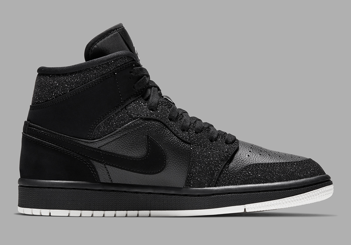 Air Jordan 1 Mid Black White Phantom Bq6472 001 3