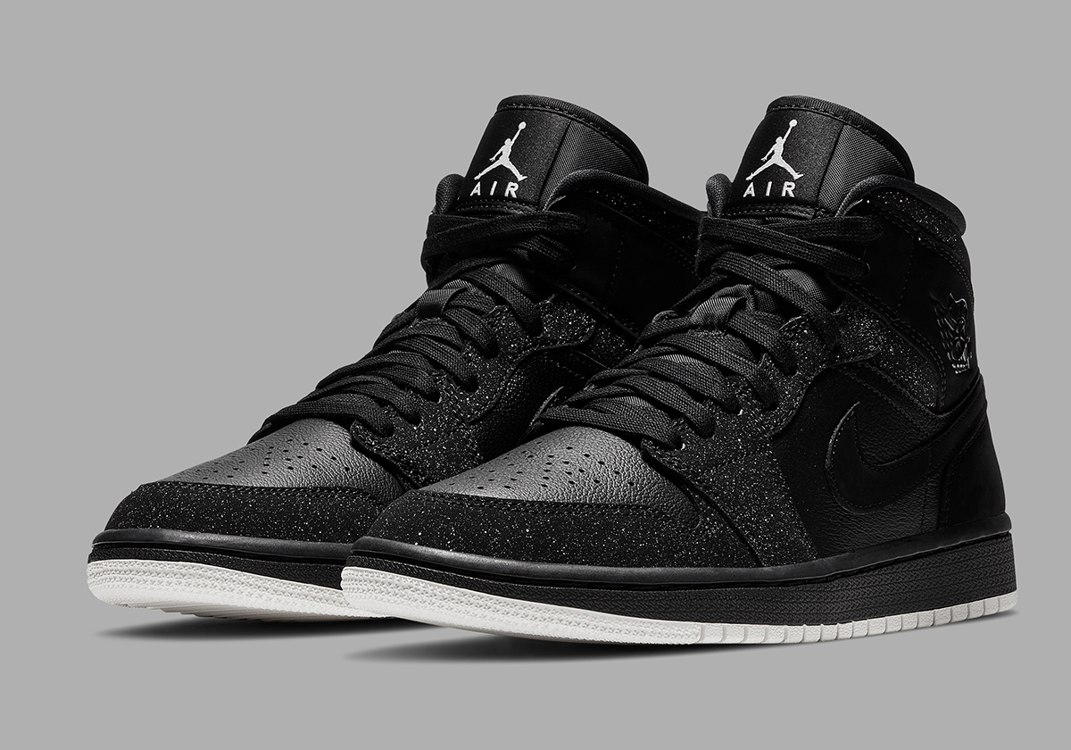 Air Jordan 1 Mid Black White Phantom Bq6472 001 5