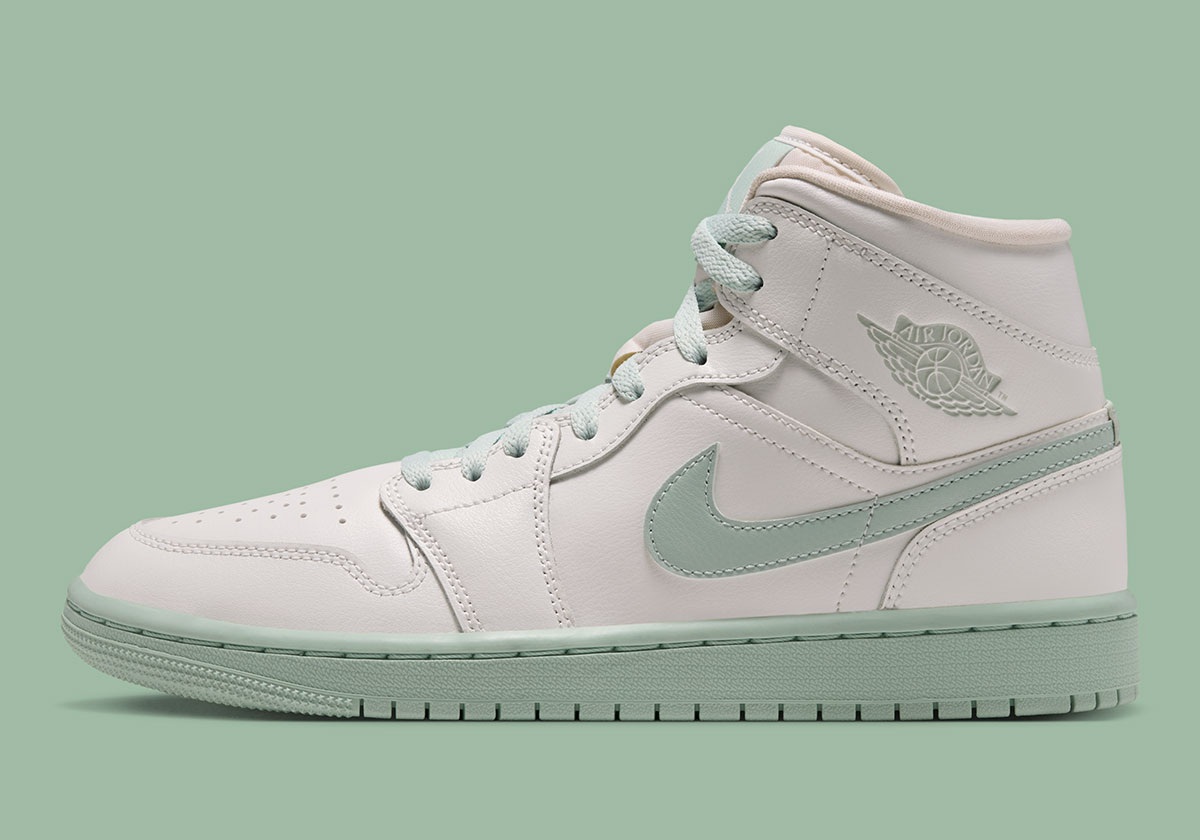 Air Jordan 1 Mid Sail Pistachio Frost Bq6472 124 1