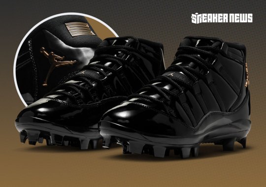 The Air Jordan 11 MCS Baseball Cleat Is Ready For October In “Black/Metallic Gold”