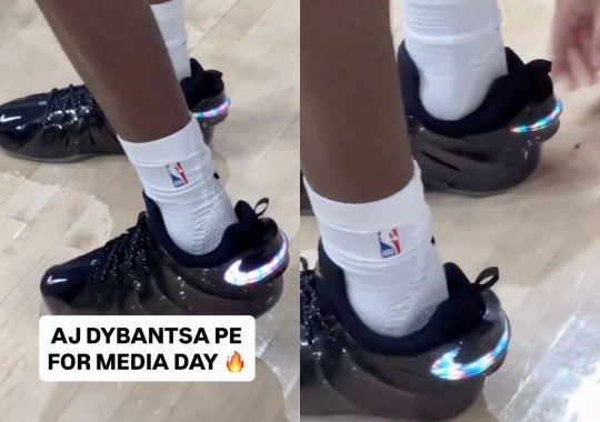 A.J. Dybantsa Wears Light-Up Nike GT Flights For Wizards Media Day