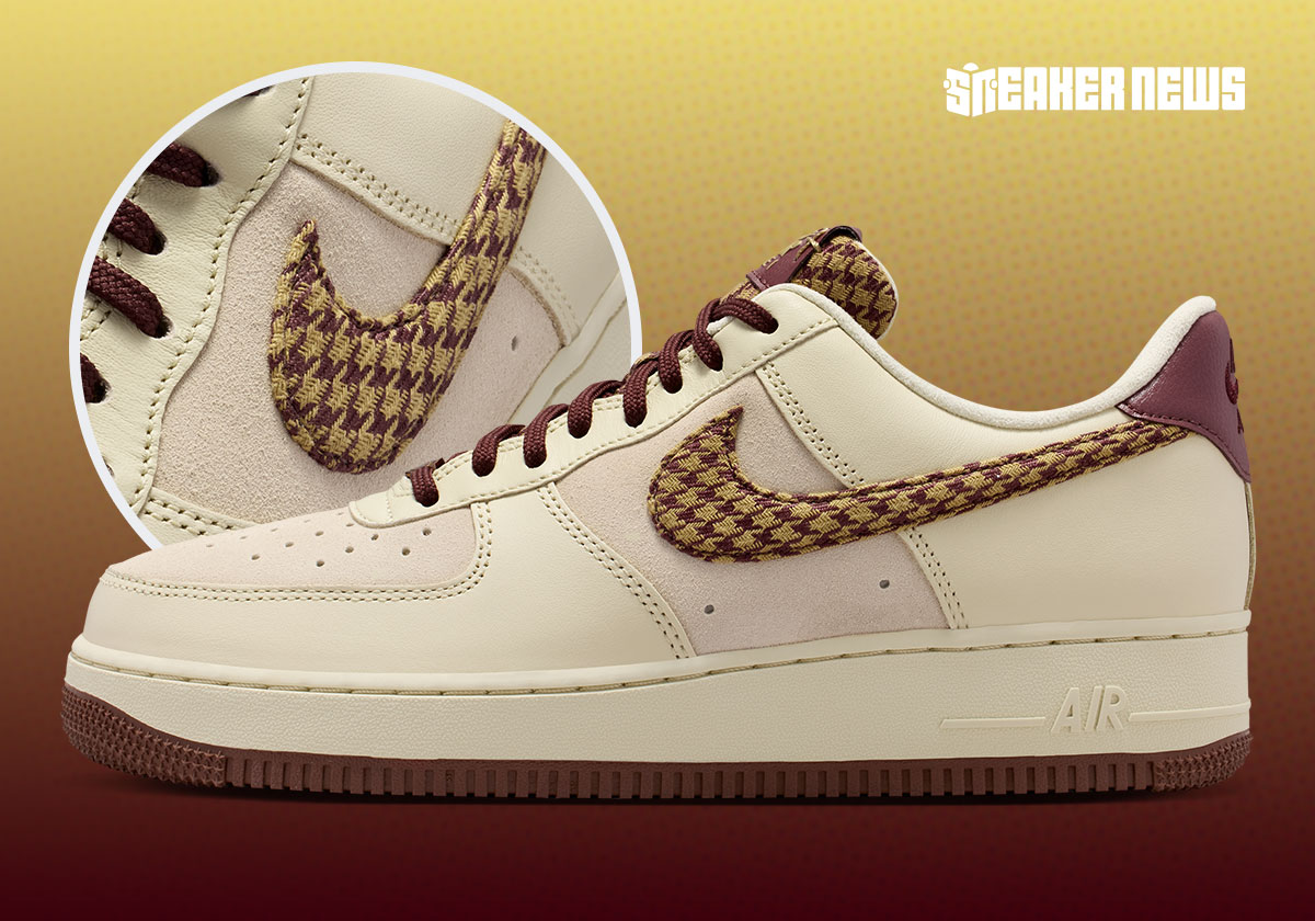 Nike Elevates The Air Force 1 With Houndstooth Fabric