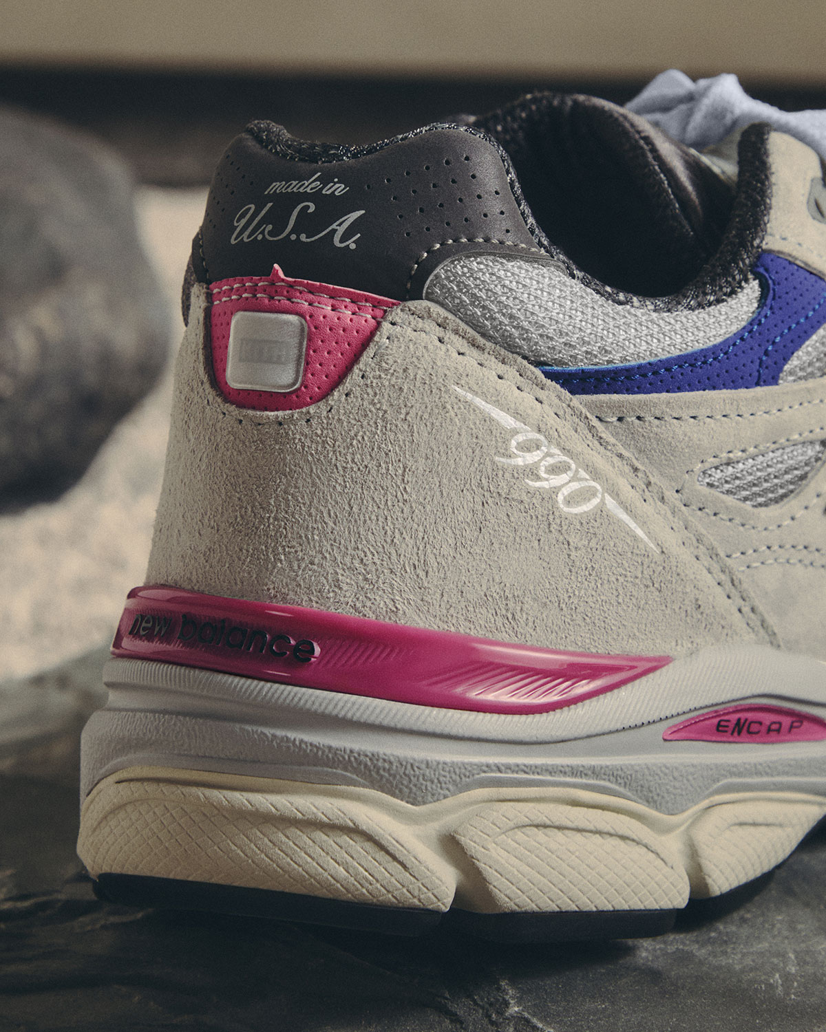Kith United Arrows New Balance 990v3 Grey Pink Purple 1