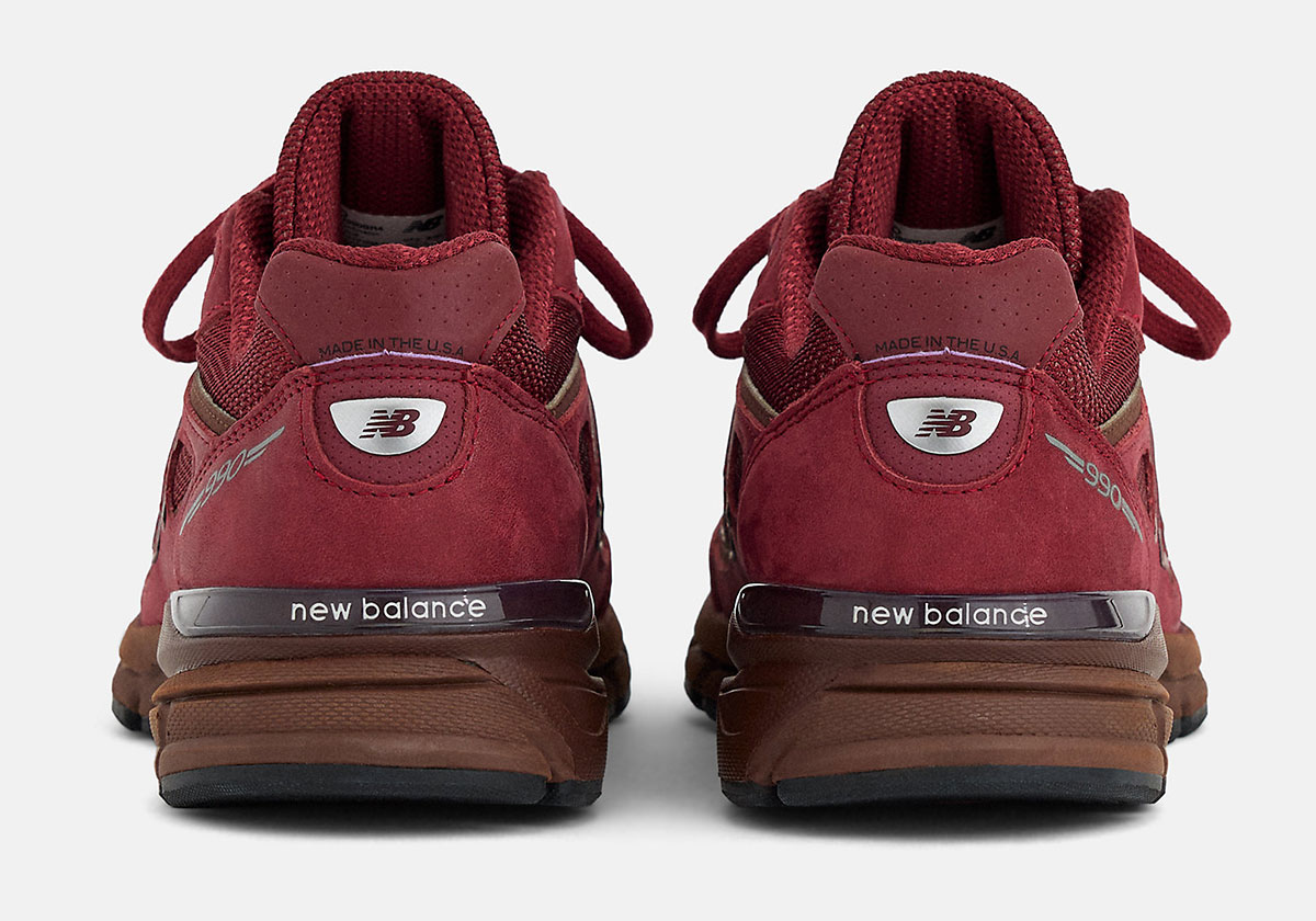 New Balance 990v4 Made In Usa Monarch Burgundy Pumpernickle U990br4 4