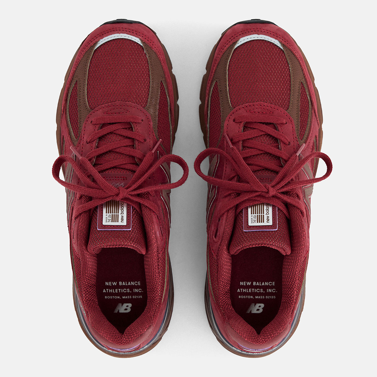 New Balance 990v4 Made In Usa Monarch Burgundy Pumpernickle U990br4 6
