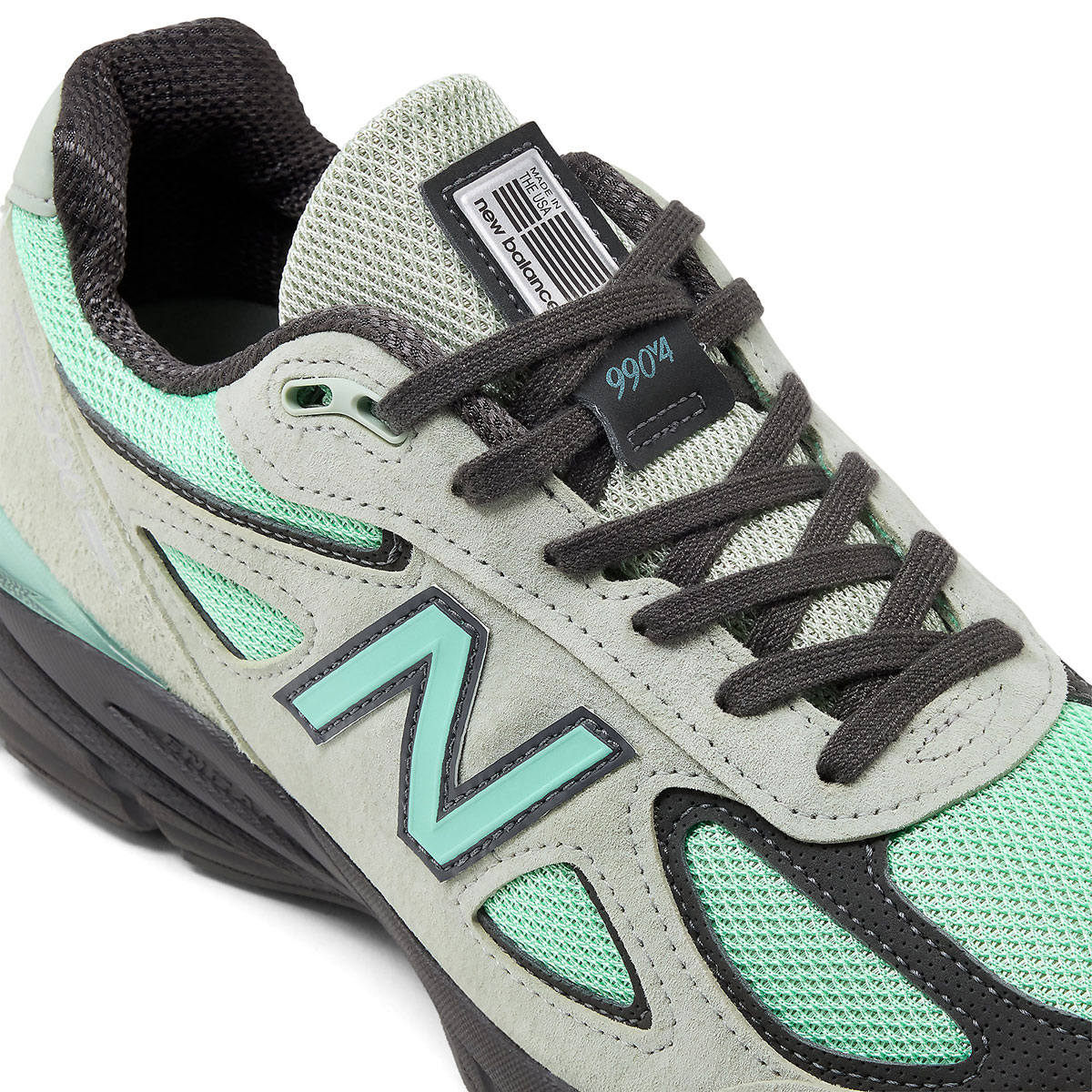 New Balance 990v4 Made In Usa Silver Moss Bright Mint Black Cement U990ge4 2