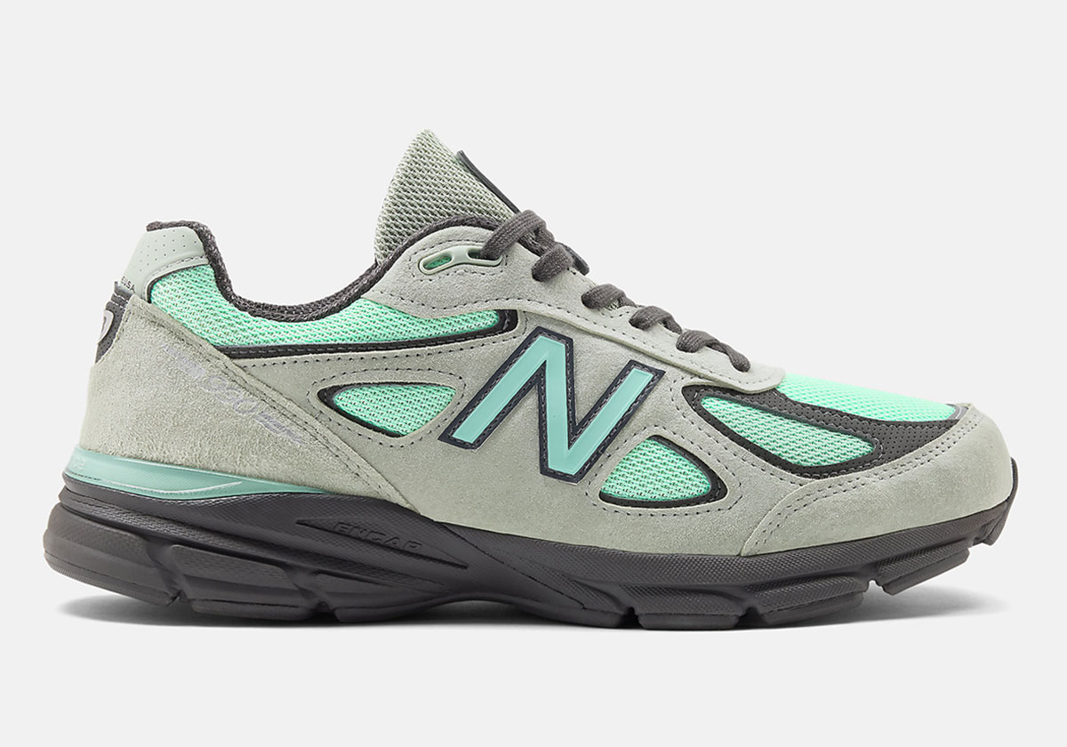 New Balance 990v4 Made In Usa Silver Moss Bright Mint Black Cement U990ge4 3