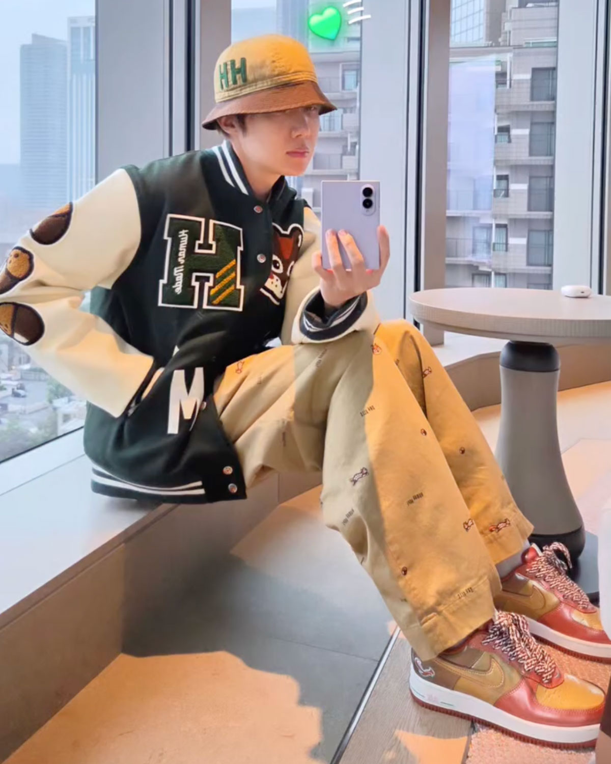 Nigo J Hope Bts Nike Air Force 1 01 Burnt Sunrise 3