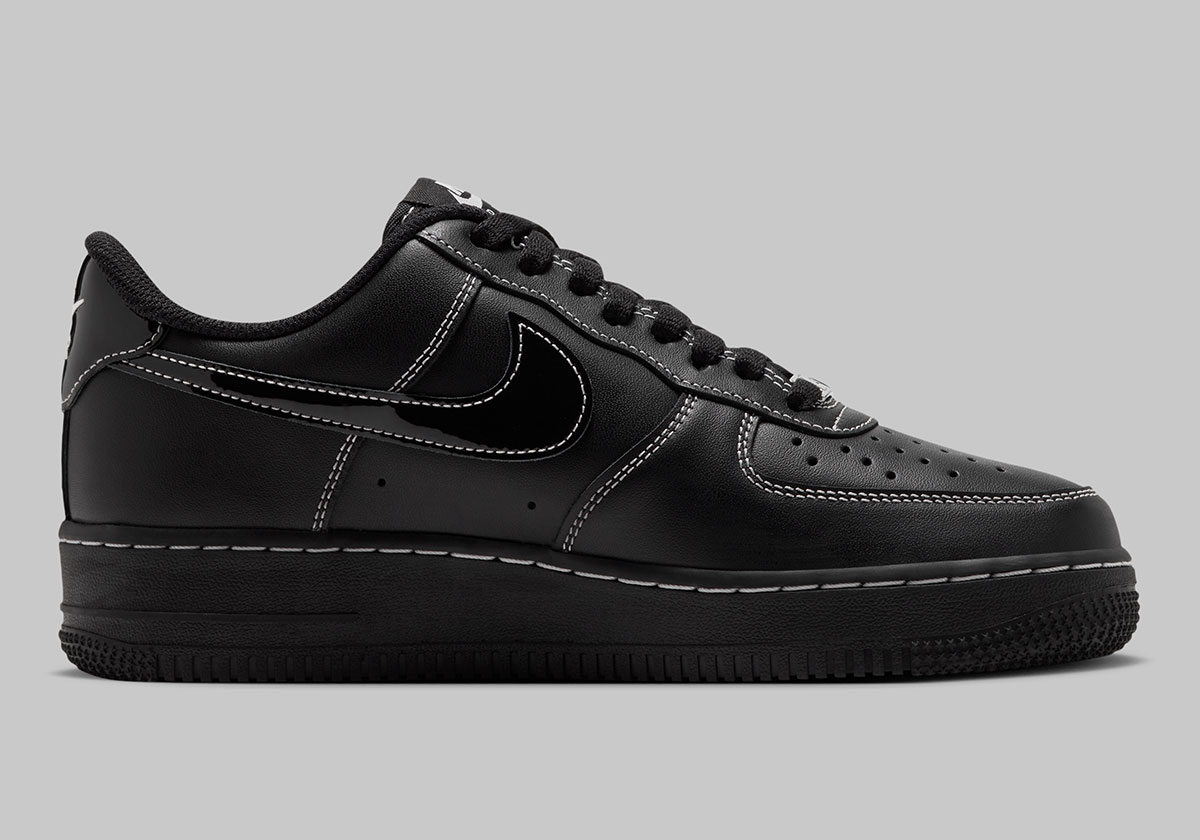 Nike Air Force 1 Low Black White Contrast Stitch Ir2419 001 4