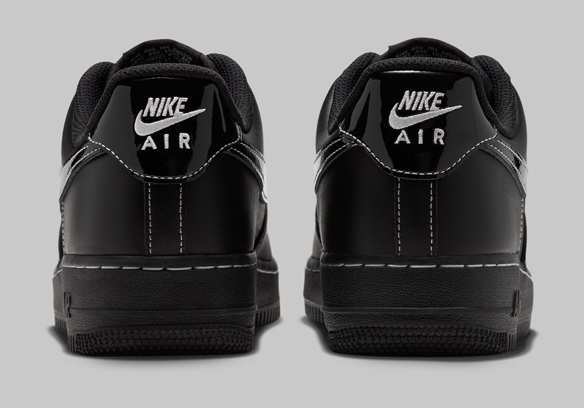 Nike Air Force 1 Low Black White Contrast Stitch Ir2419 001 7
