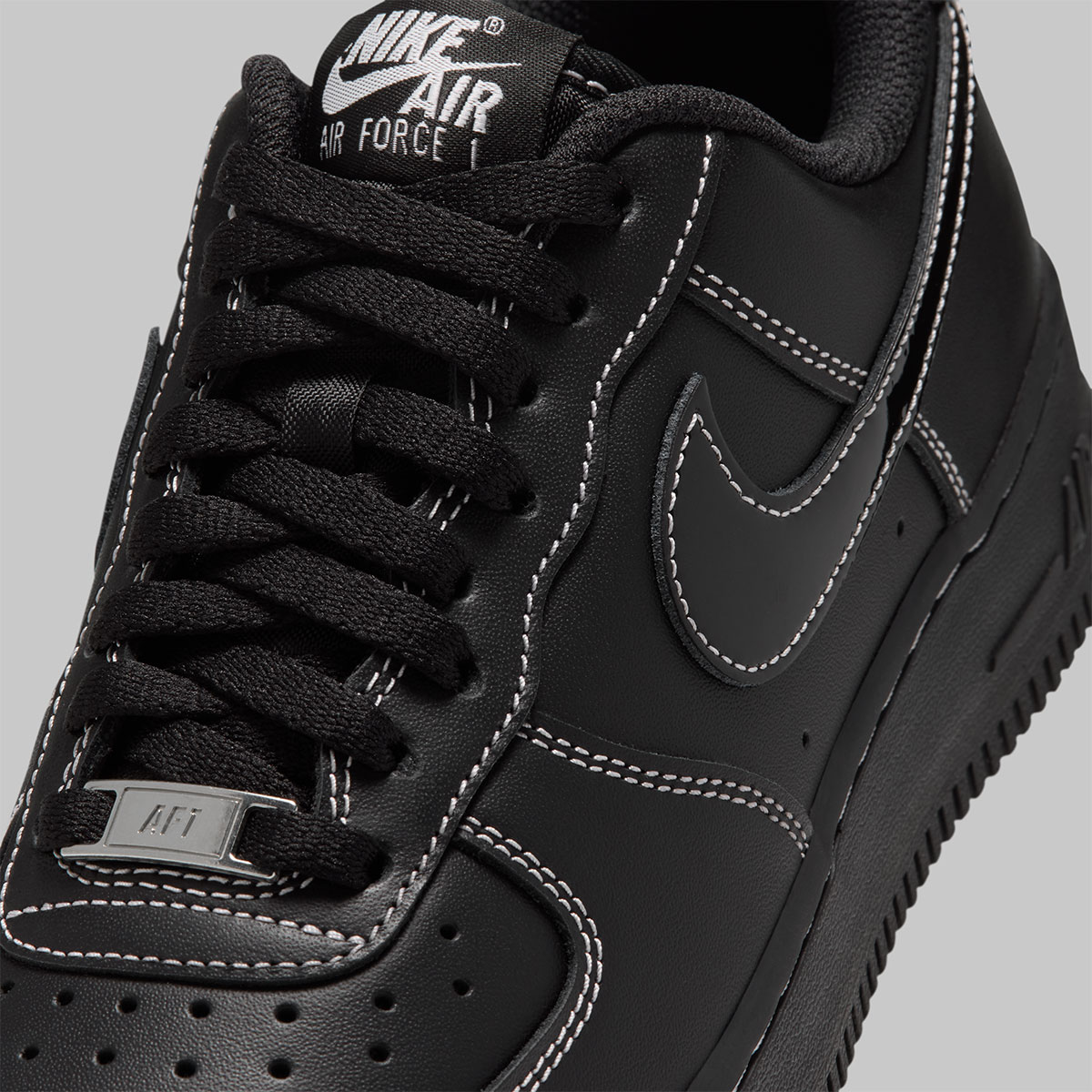 Nike Air Force 1 Low Black White Contrast Stitch Ir2419 001 8