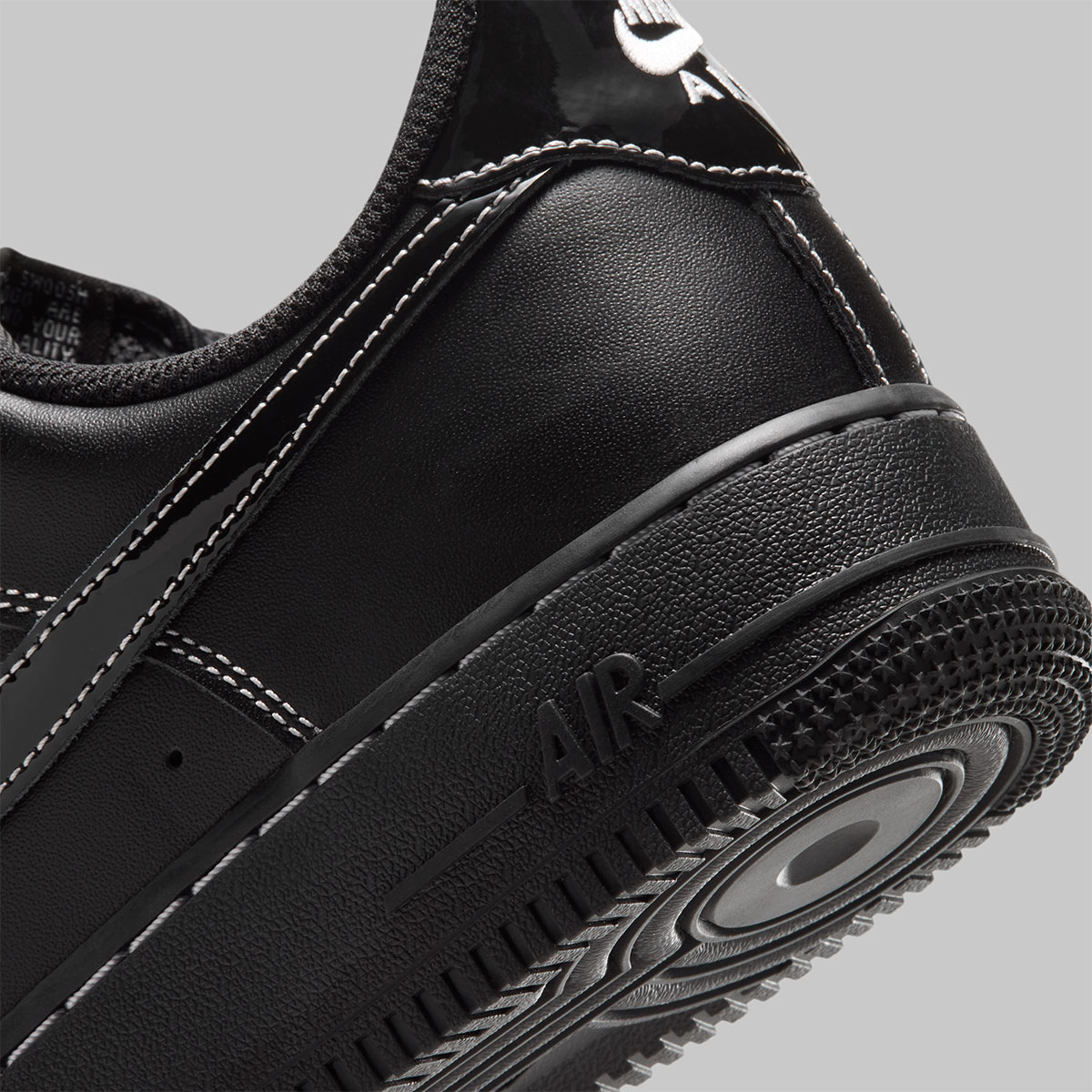 Nike Air Force 1 Low Black White Contrast Stitch Ir2419 001 9