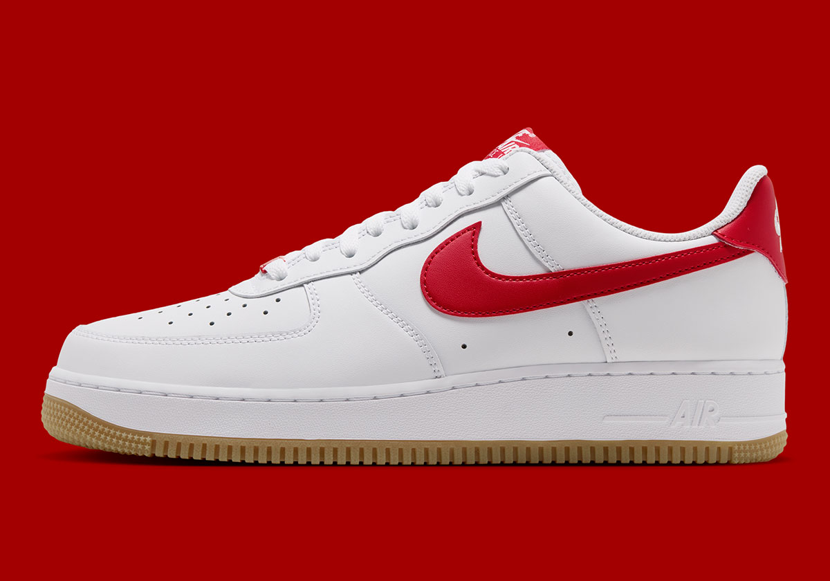 Nike Air Force 1 Low White Gum Light Brown Challenge Red Fj4146 136 2