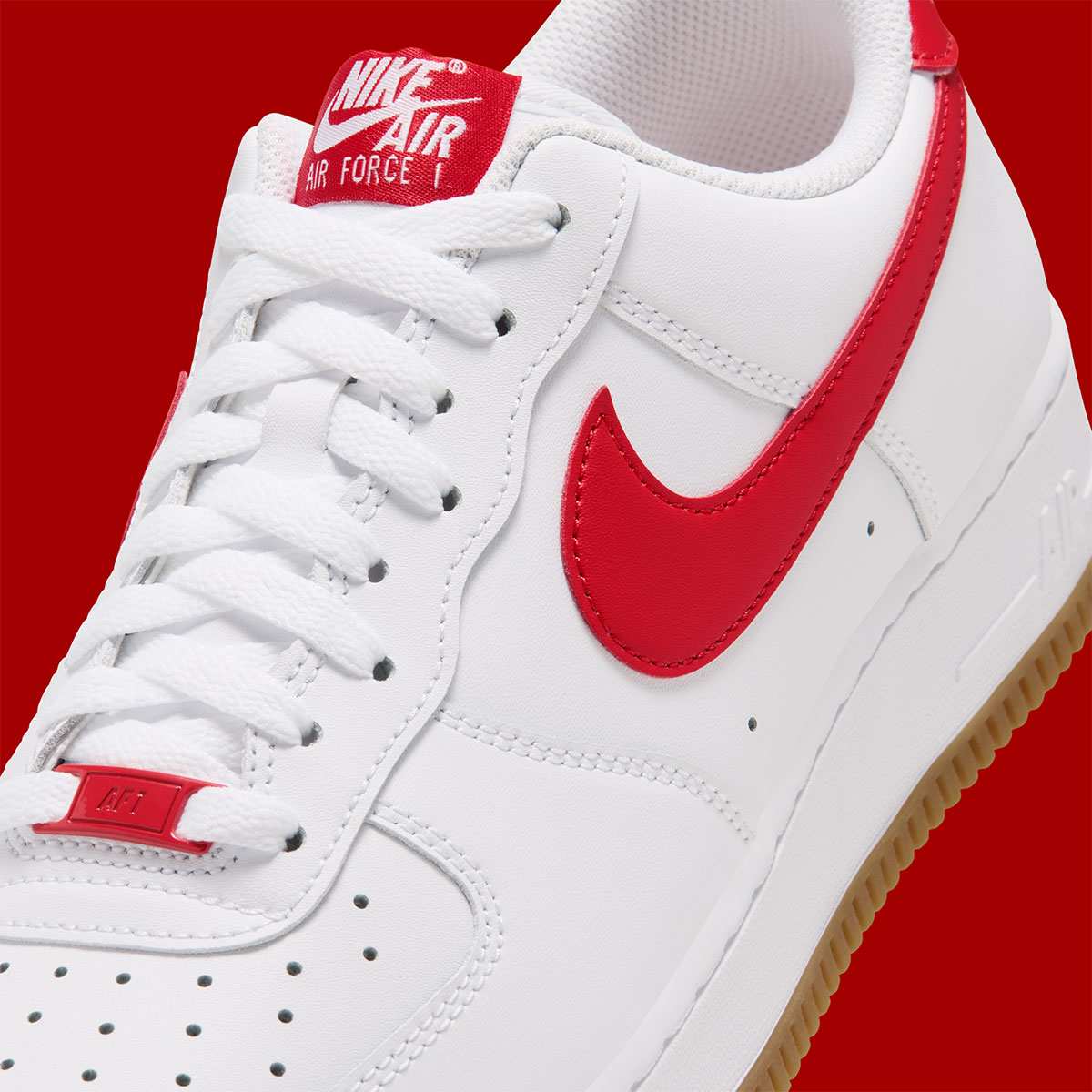 Nike Air Force 1 Low White Gum Light Brown Challenge Red Fj4146 136 8