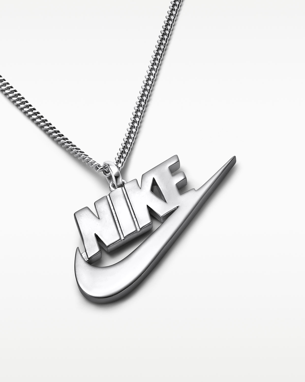 Nike Futura Pendant Necklace Silver Npfw20 Sff 1