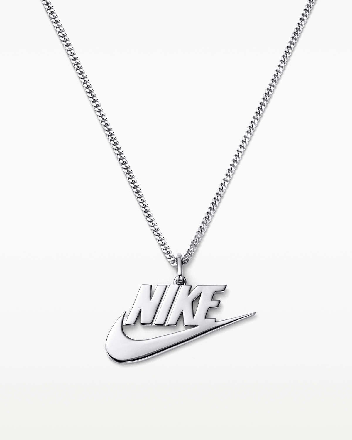 Nike Futura Pendant Necklace Silver Npfw20 Sff 4