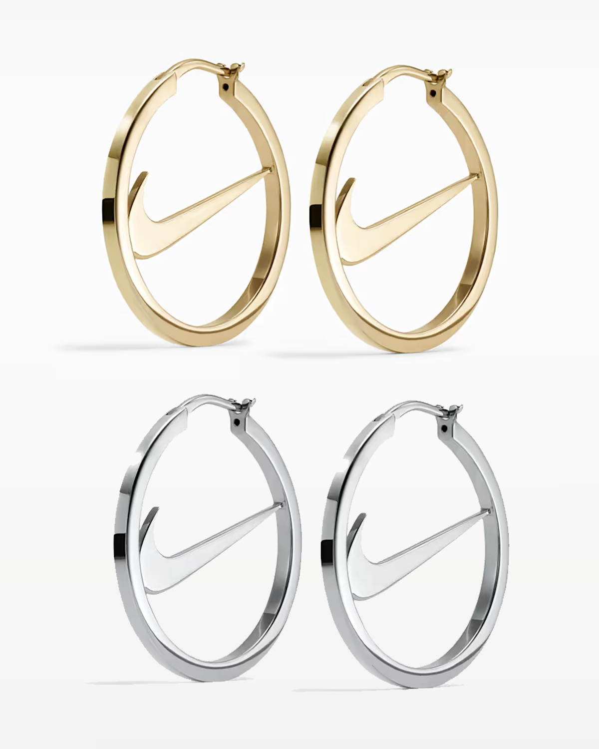 Nike Jewelry Swoosh Hoop Earrings 1