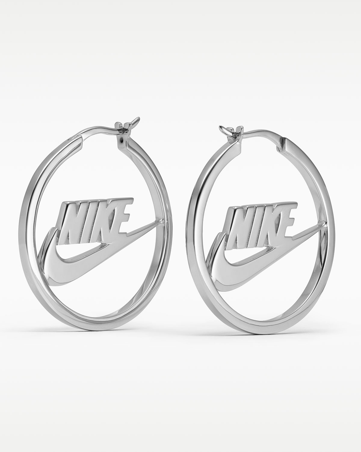 Nike Swoosh Earrings Silver Eofw10 Sff 2