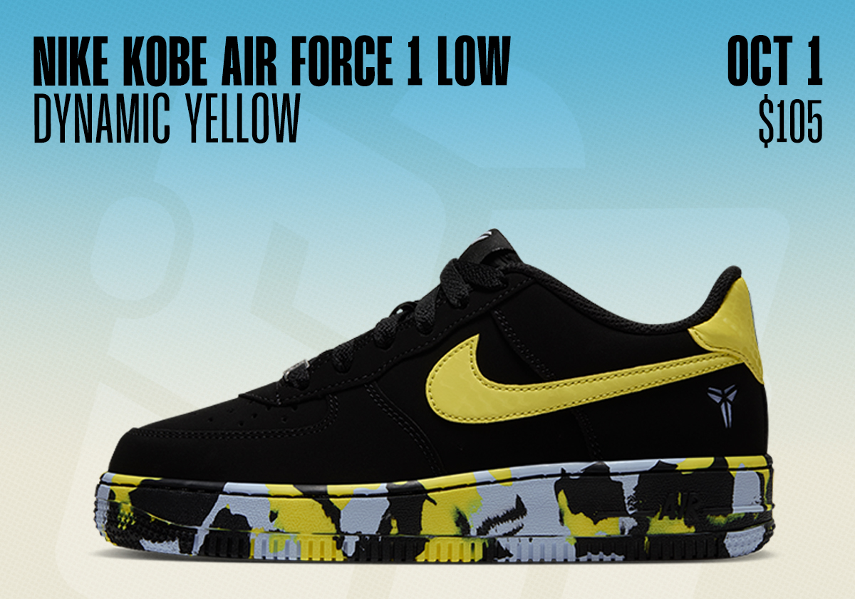 Sneaker Releases September 27 October 3 2026 Nike Kobe Air Force 1 Low Dynamic Yellow