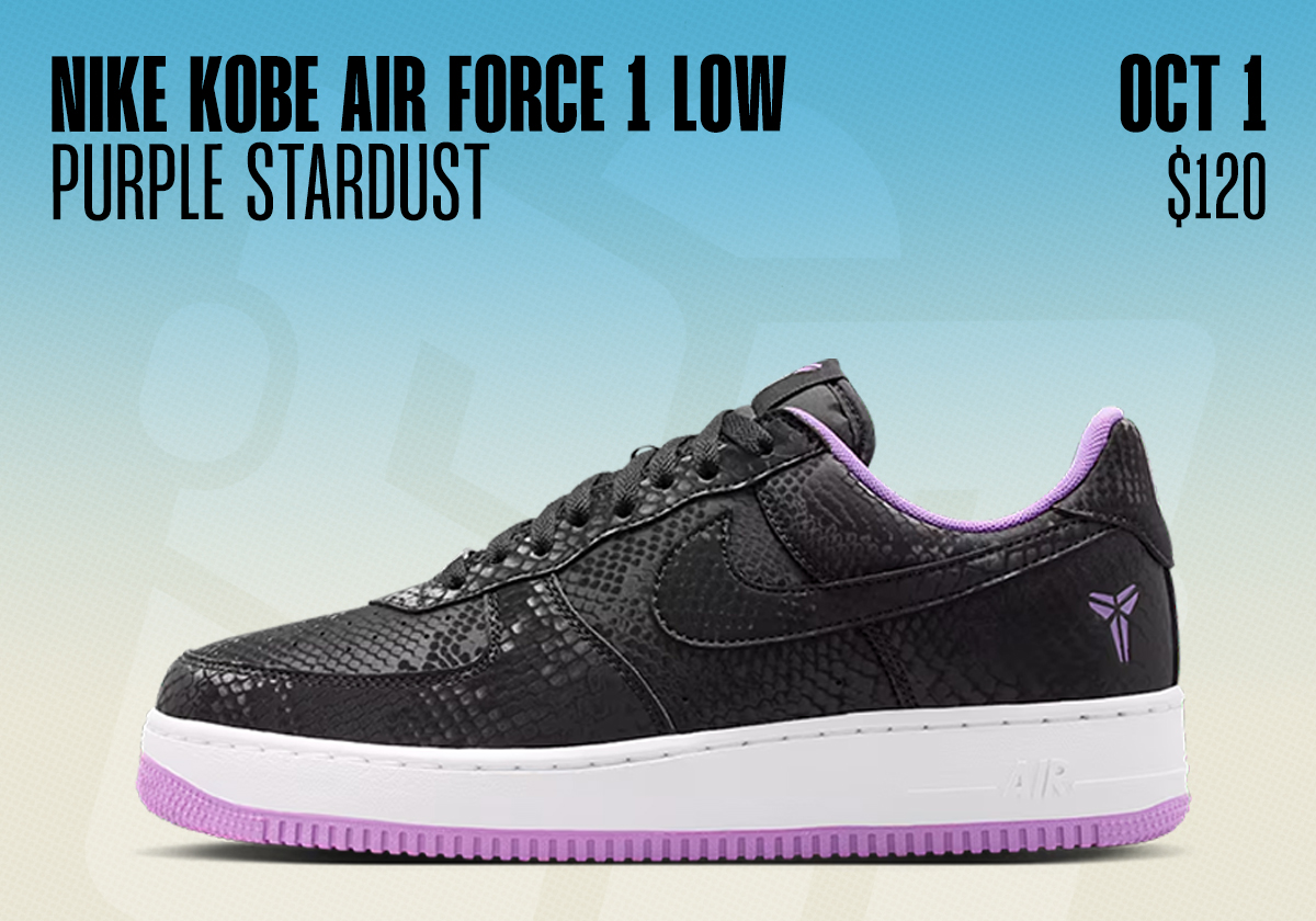 Sneaker Releases September 27 October 3 2026 Nike Kobe Air Force 1 Low Purple Stardust