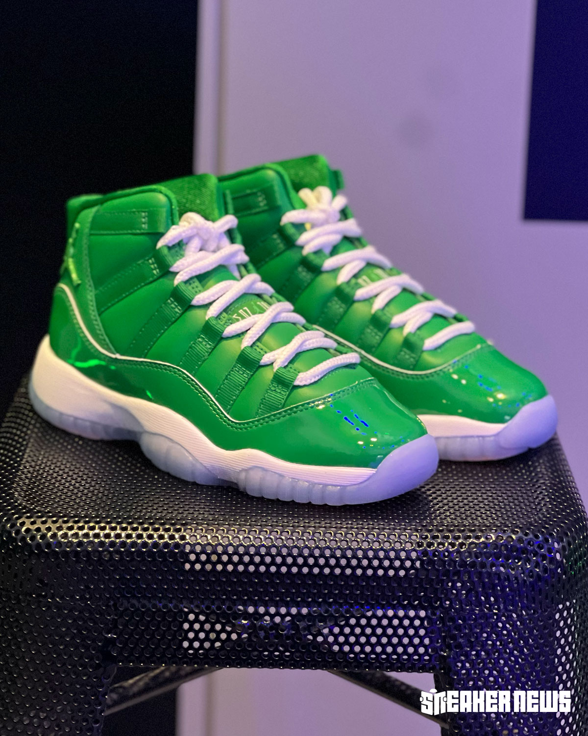 2026 Air Jordan 11 Space Jam Green Screen Gs Sample 4