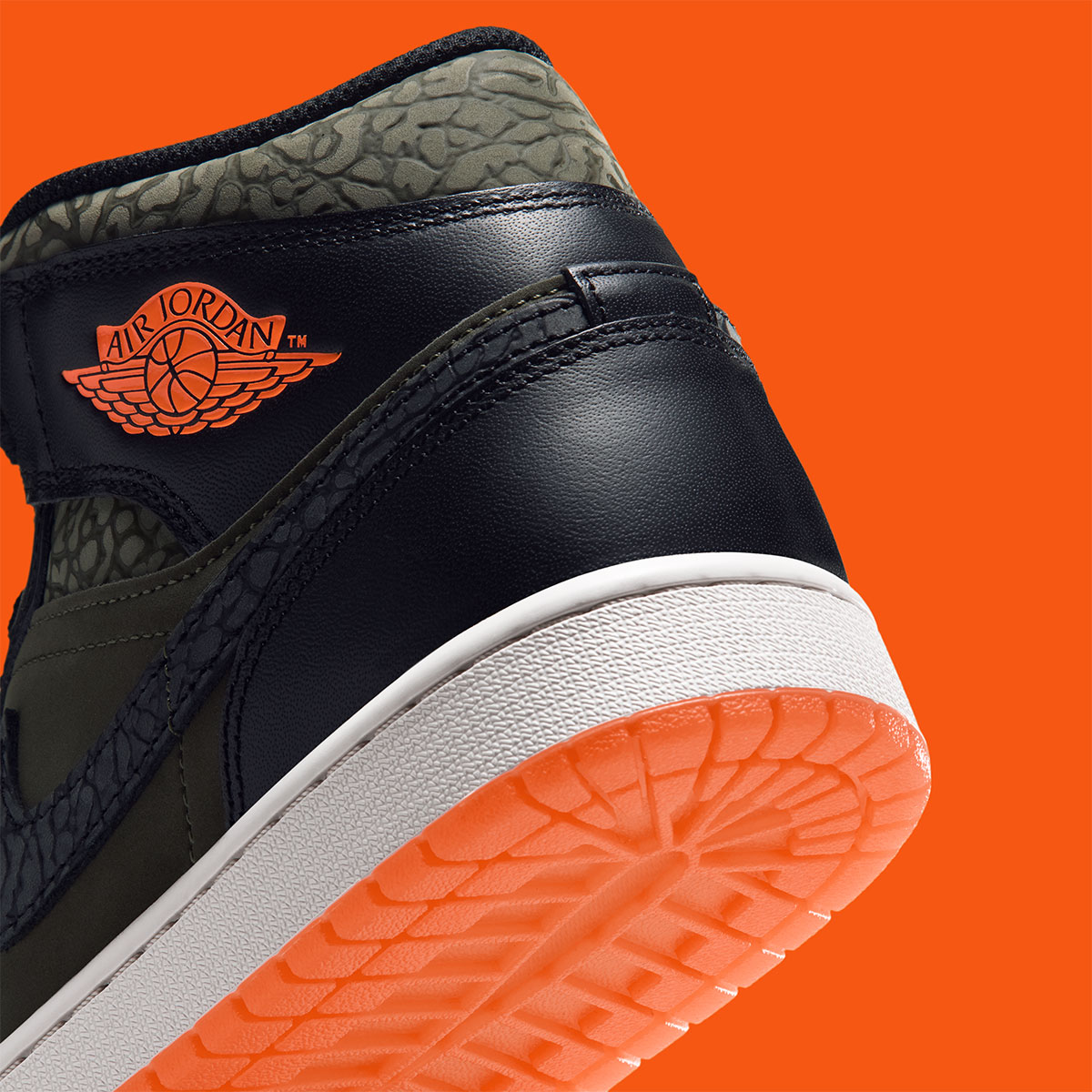 Air Jordan 1 Mid Elephant Print Cargo Khaki Total Orange Black Ja4150 325 9