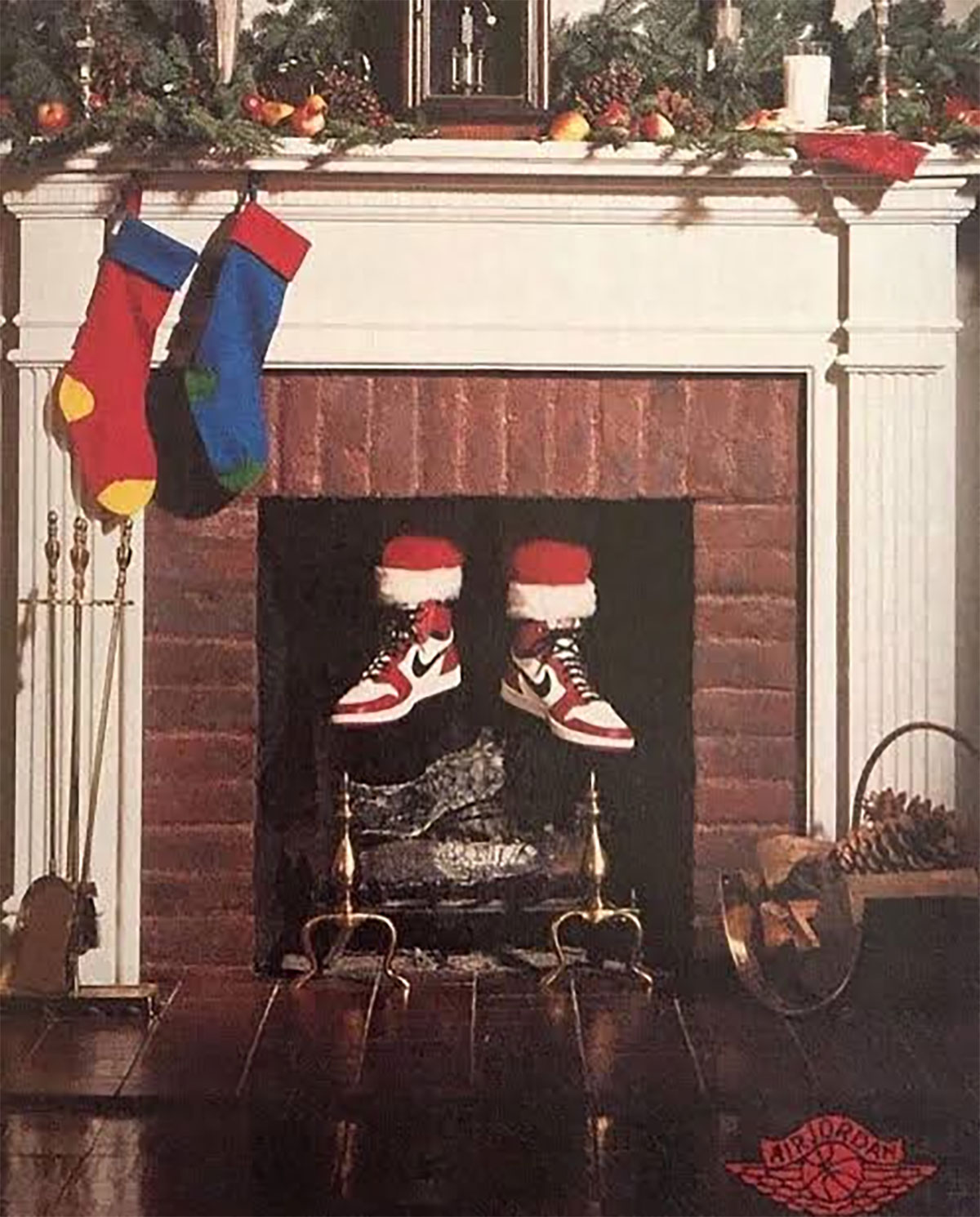 Air Jordan Santa Claus Chimney Poster