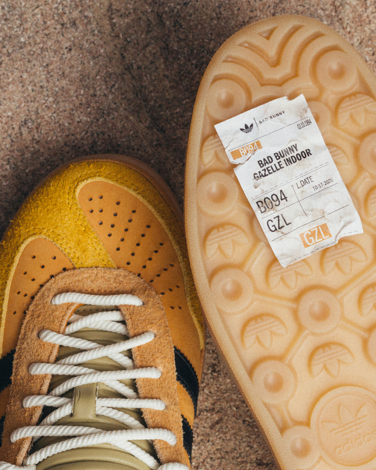 Bad Bunny Adidas Gazelle Indoor Solar Gold Ki2592 Release Date 1