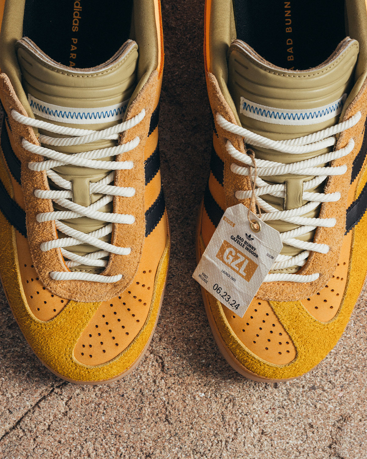 Bad Bunny Adidas Gazelle Indoor Solar Gold Ki2592 Release Date 4