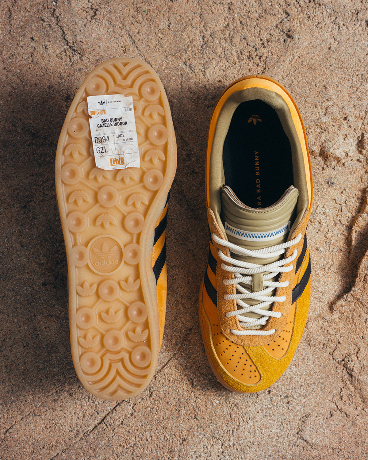 Bad Bunny Adidas Gazelle Indoor Solar Gold Ki2592 Release Date 5