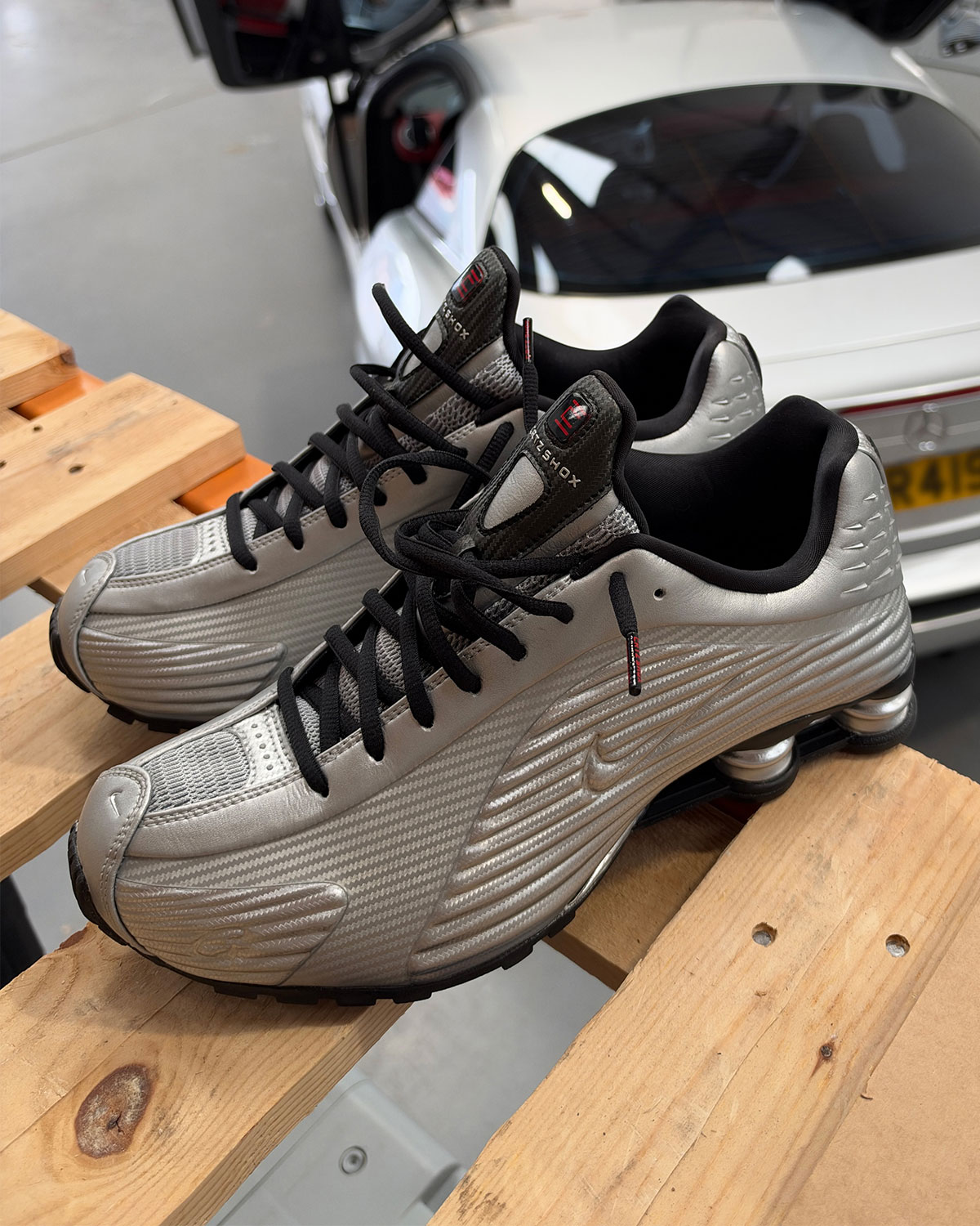 Corteiz Nike Shox R419 Metallic Silver Iq9951 001 10