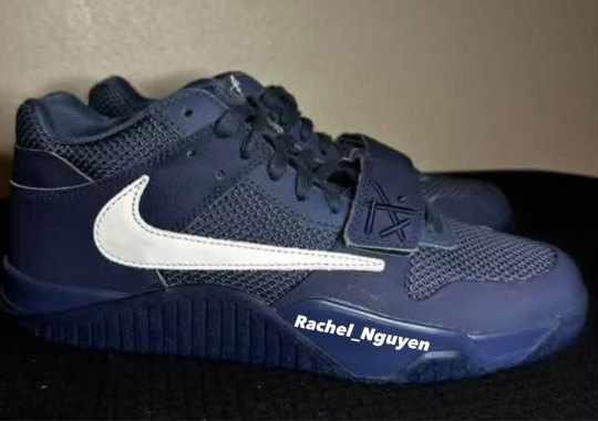 Here's The "Navy" Jordan Jumpman Jack Travis Scott Wore In Los Angeles