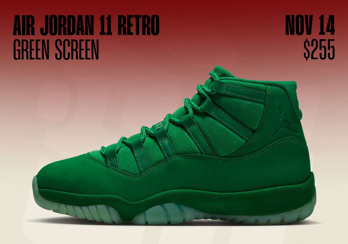 Jordan Release Dates November 2026 Air Jordan 11 Green Screen
