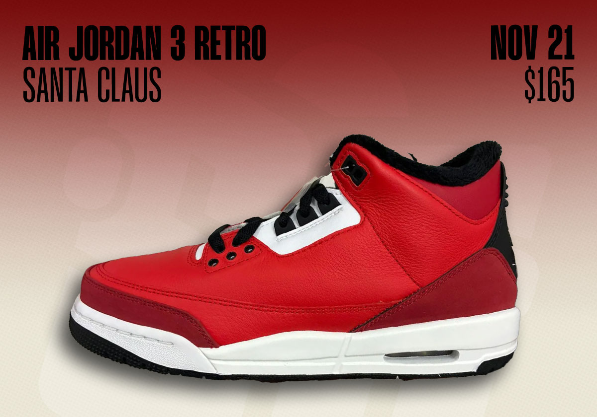 Jordan Release Dates November 2026 Air Jordan 3 Gs Santa