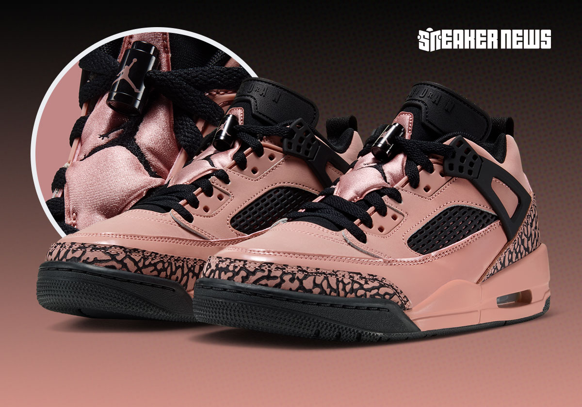 "Rust Pink" Coats A Patent Leather Jordan Spiz'ike Low
