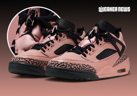 "Rust Pink" Coats A Patent Leather Jordan Spiz'ike Low