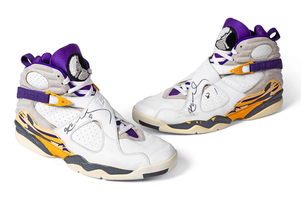 Kobe Bryant Air Jordan 8 Game Worn Autographed Pe 14