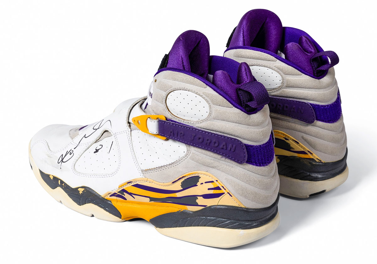 Kobe Bryant Air Jordan 8 Game Worn Autographed Pe 7