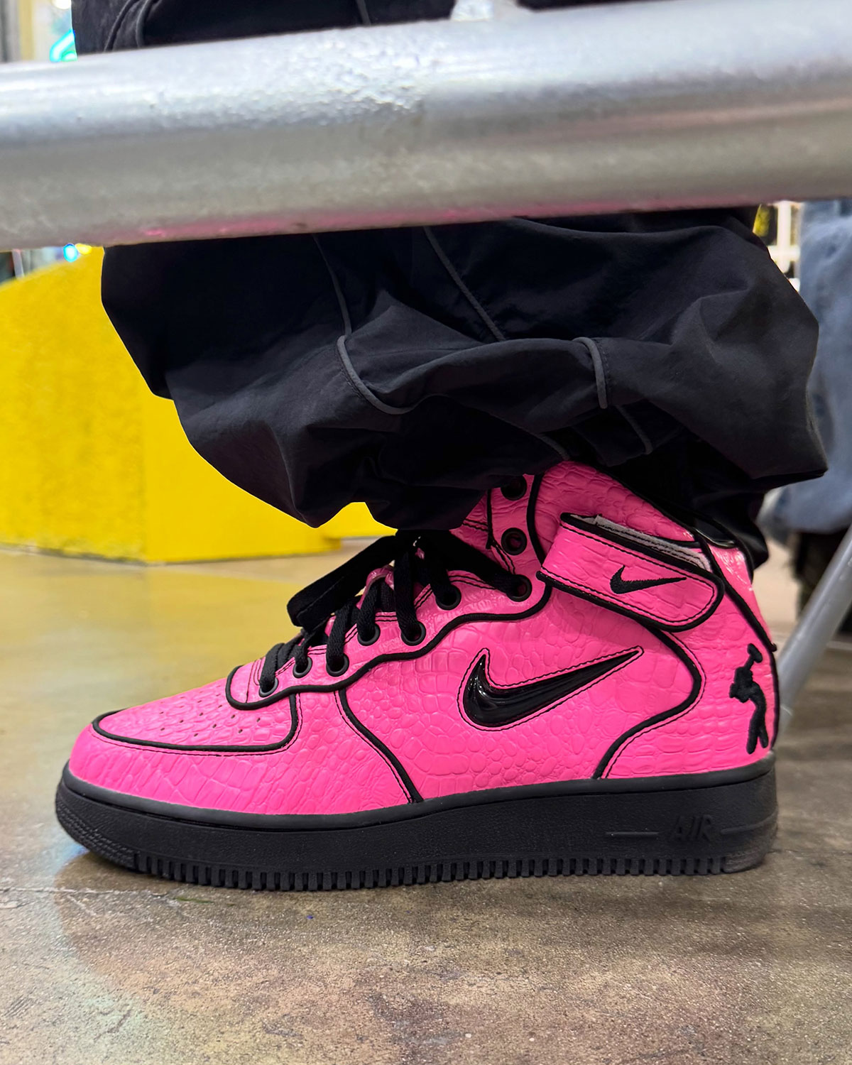 Lil Yachty Nike Air Force 1 Mid Pink Black 4