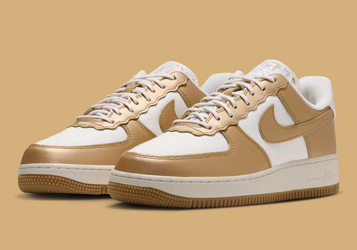 Nike Air Force 1 Low Lace Sail Metallic Gold Ix7038 121 7