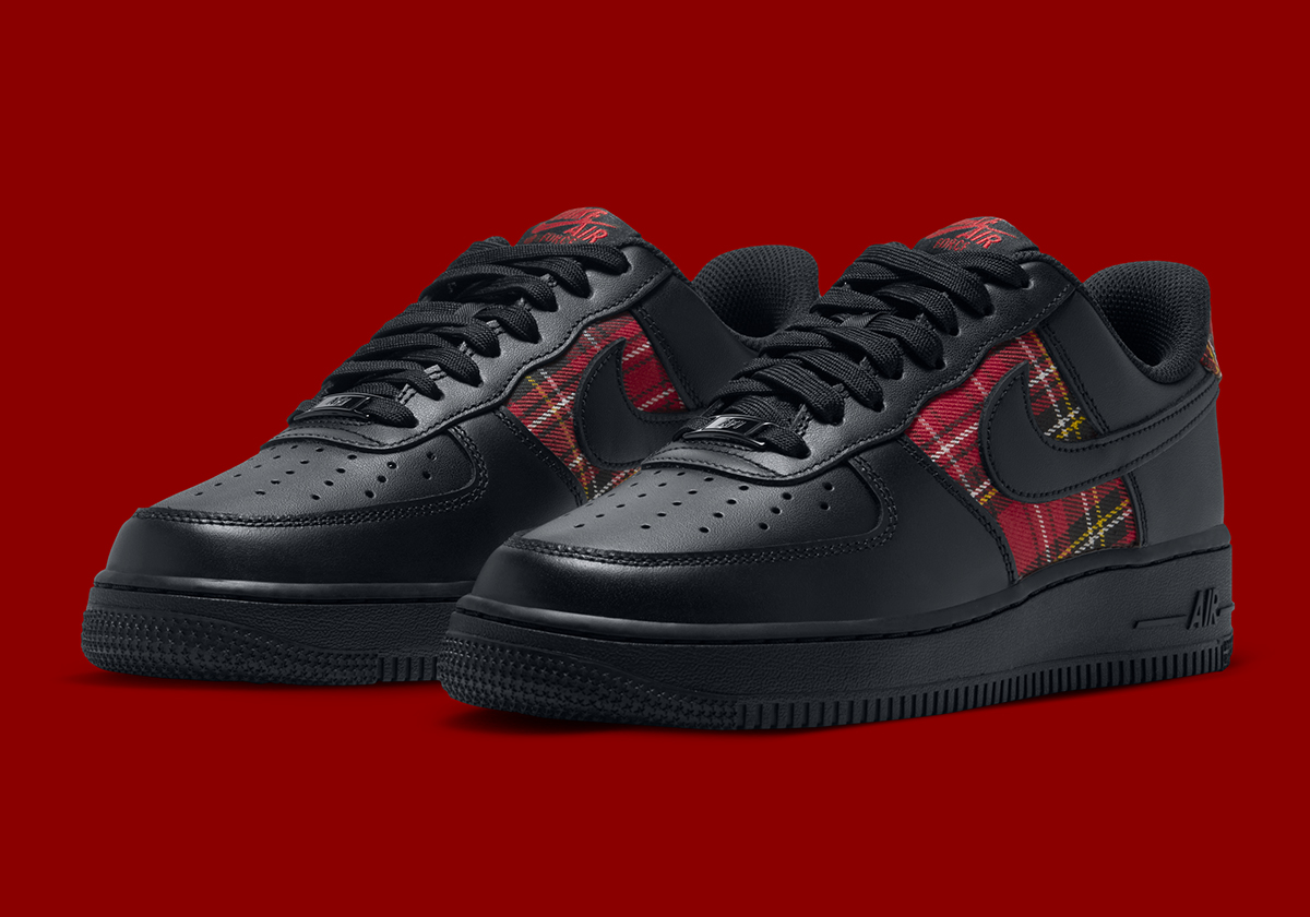 The Nike Air Force 1 Sews On Plaid Patches