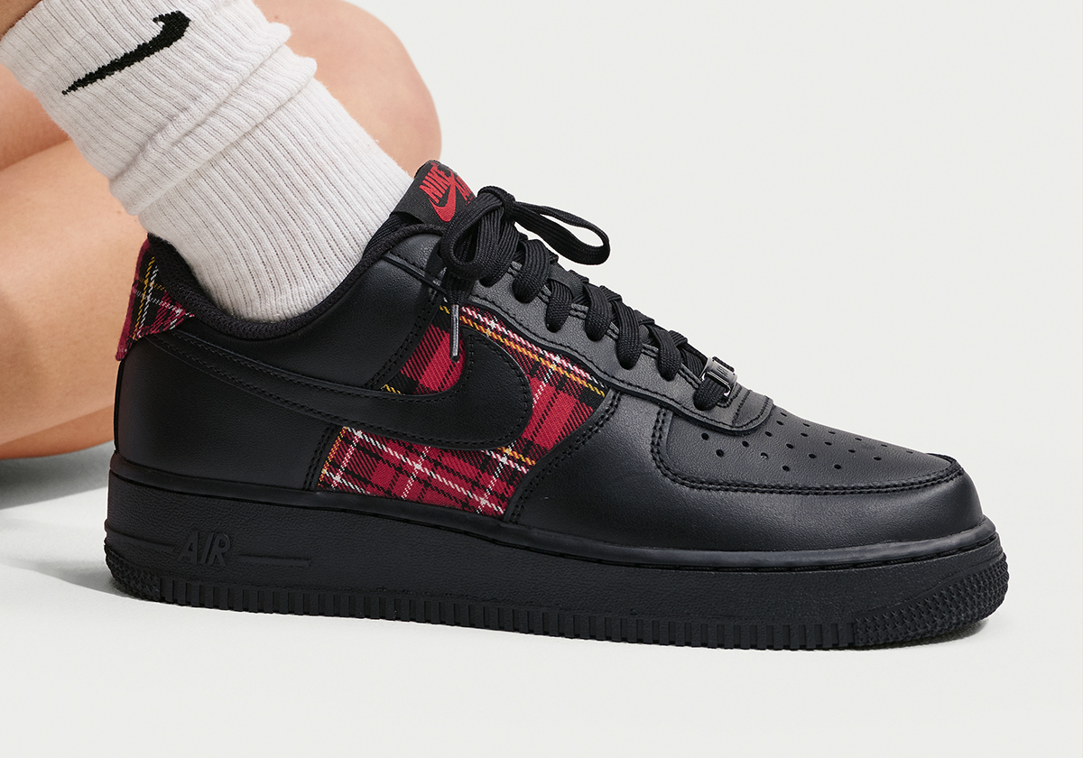 The Nike Air Force 1 Sews On Plaid Patches