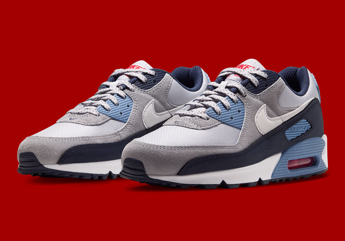 Nike Air Max 90 Geyser Grey Thunder Blue Hq3817 094 6
