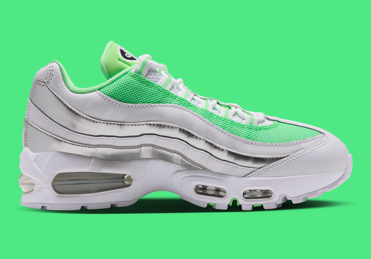 Nike Air Max 95 White Black Metallic Silver Illusion Green Ir5591 100 4